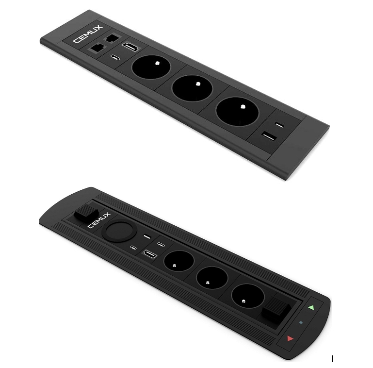 CEMUX výklopné vestavné elektrozásuvky