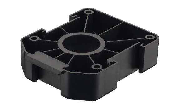 Häfele AXILO soklová nožka černá - příruba