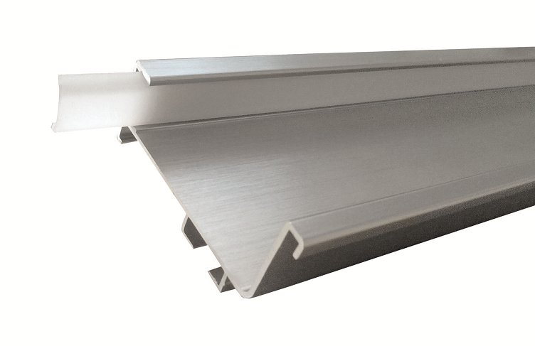 LED profil pro bezúchytkové dveře J -délka 4100 mm hliník natural