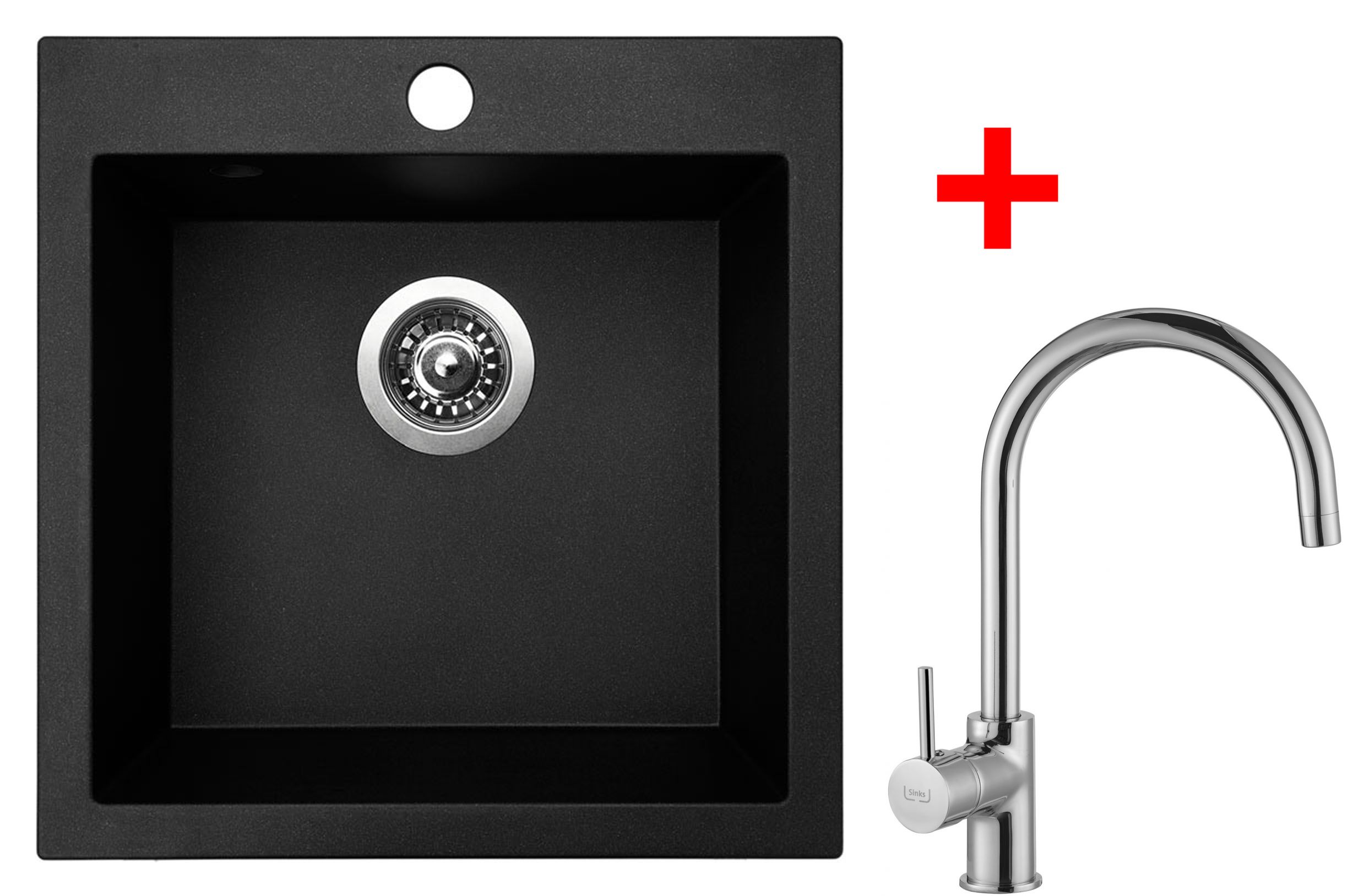 Sinks VIVA 455 set + baterie Vitalia chrom - komplet