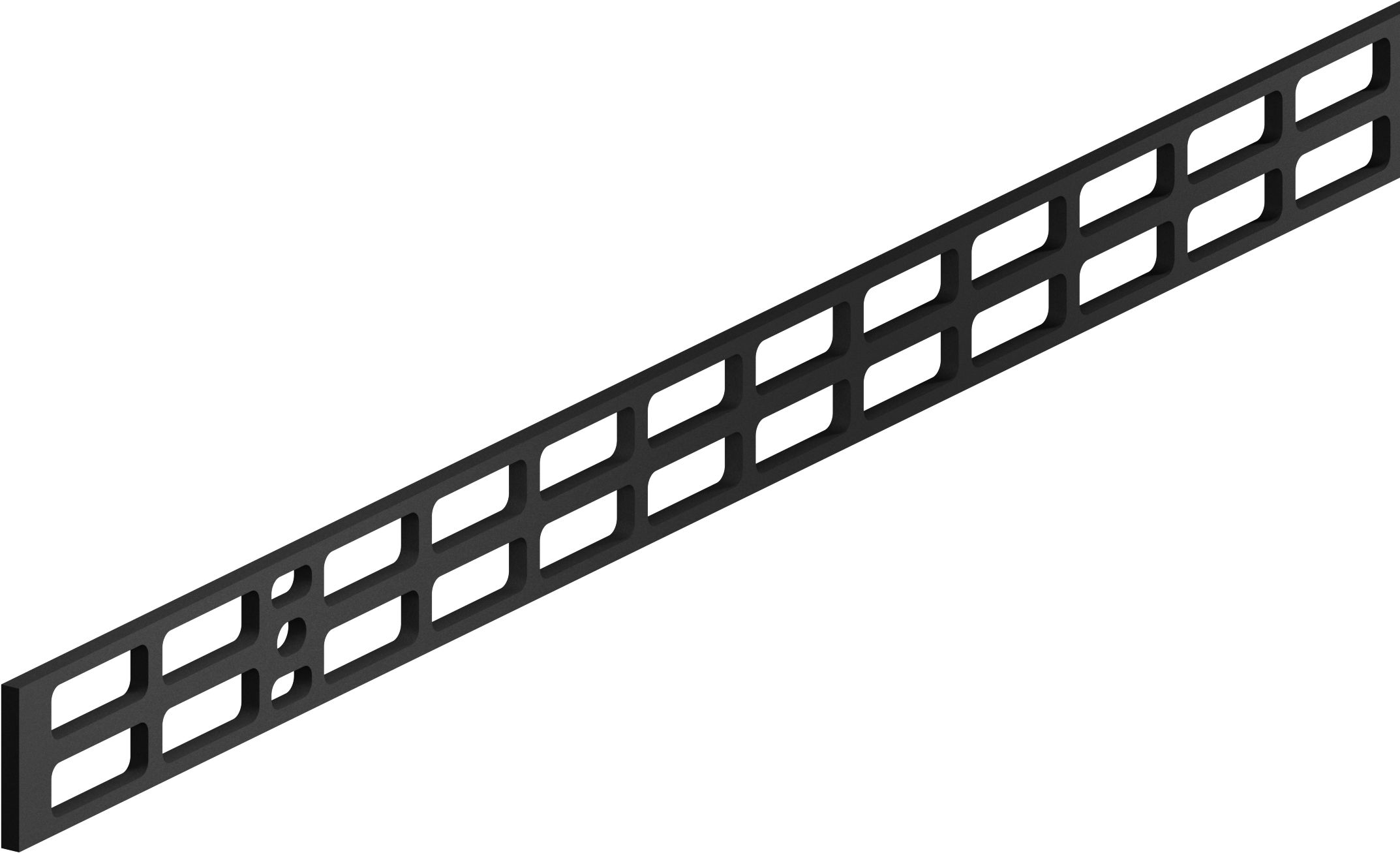 ROC DESIGN - horní kolejnice B03 ocel černá mat, délka:195 cm