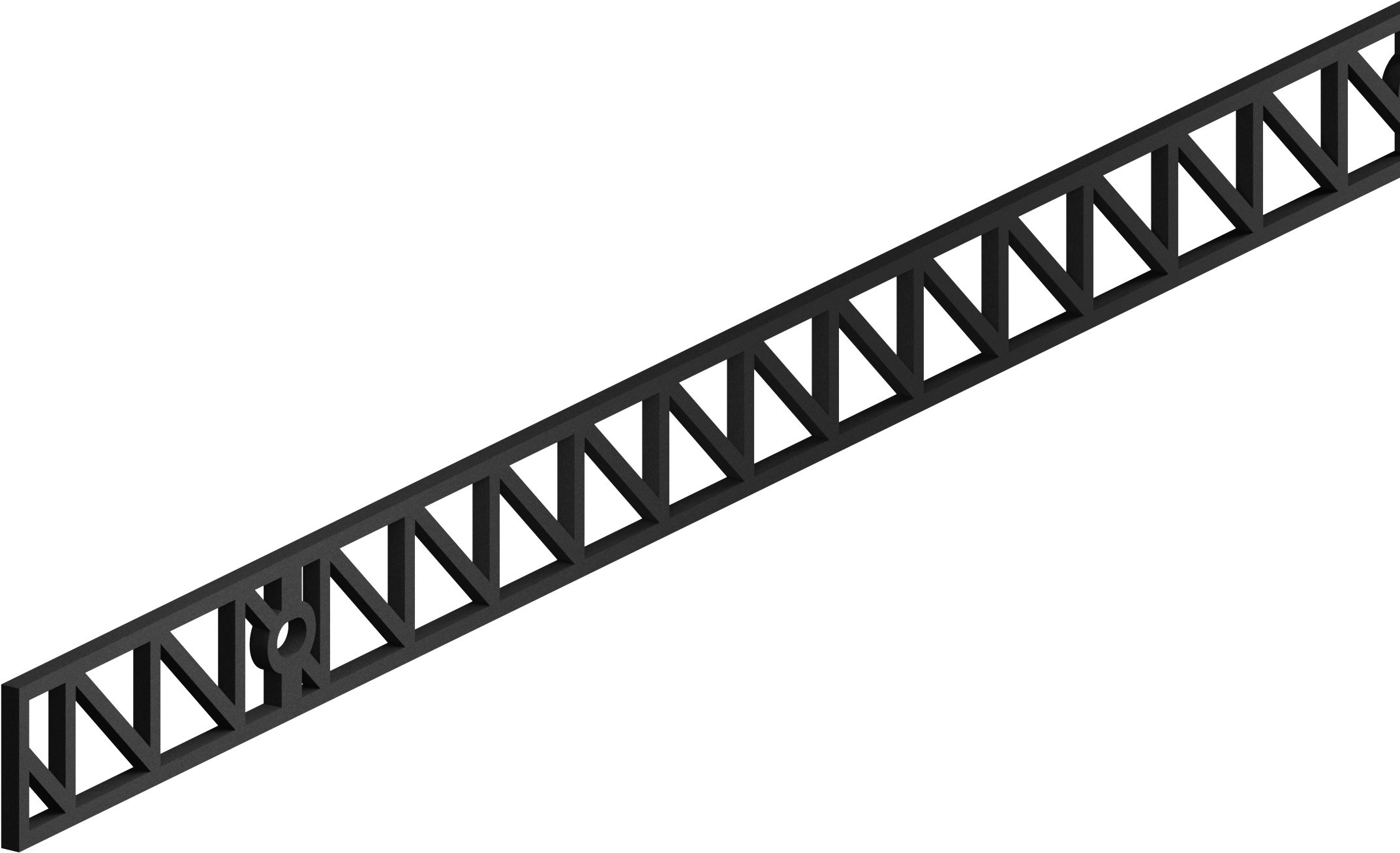 ROC DESIGN - horní kolejnice R04 ocel černá mat 195 cm