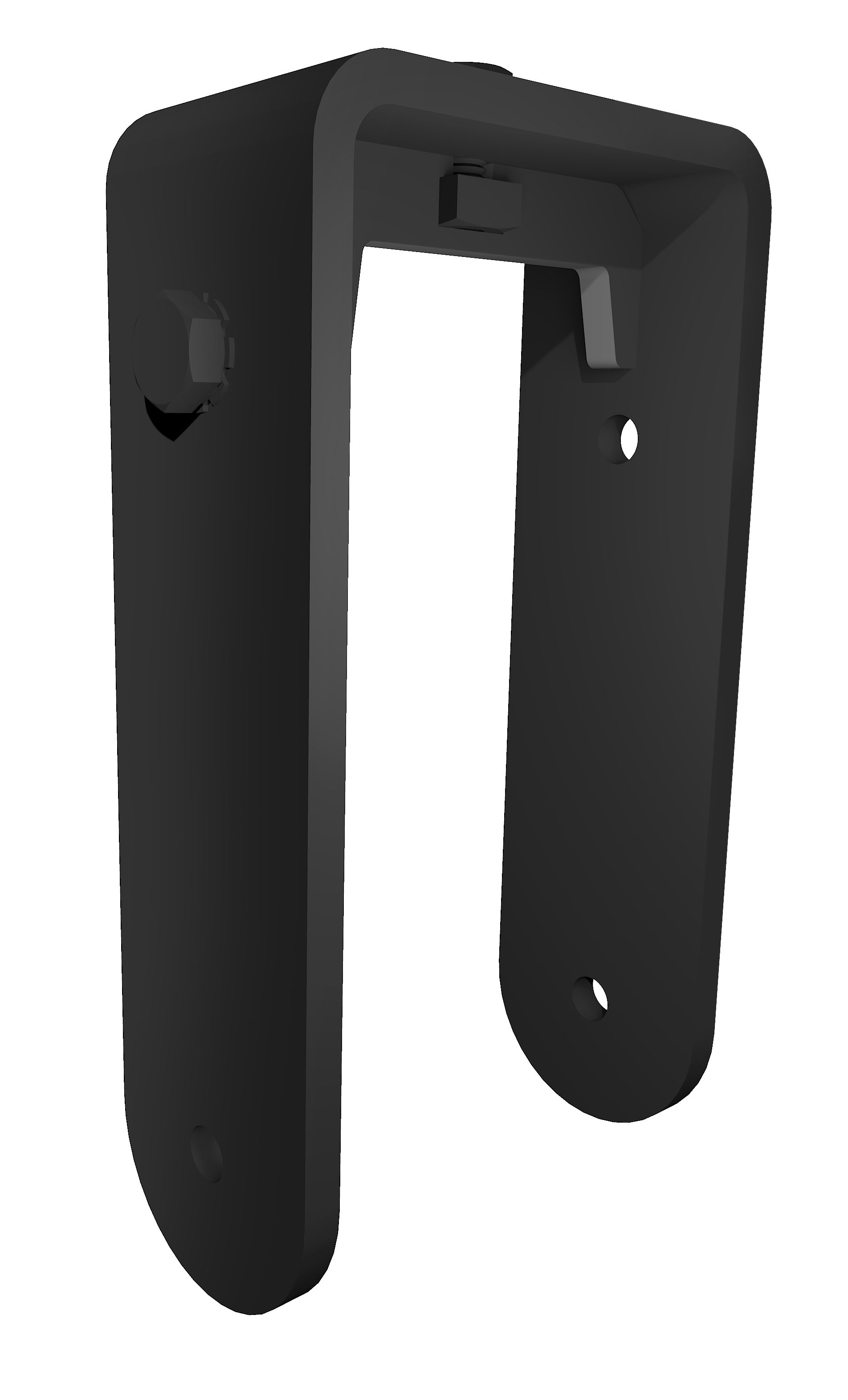 Úchyt pro upevnění 2 vodících kolejnic za sebou černá mat