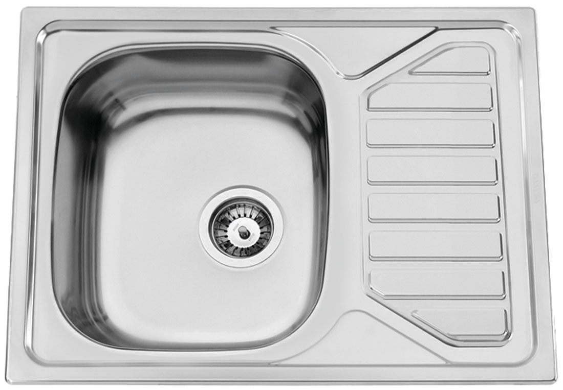 Sinks OKIO 650 M matný 0,6mm , Výpust:3  1/2