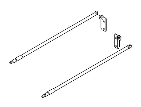 BLUM metabox -reling 450mm bílý, délka:350 mm