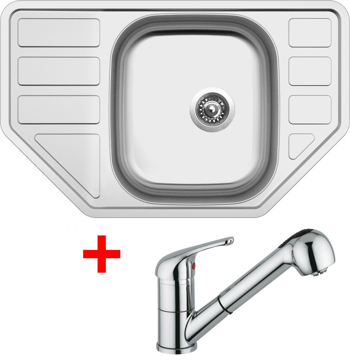 Set Sinks CORNO 770 V matný 0,6 mm + baterie, 
