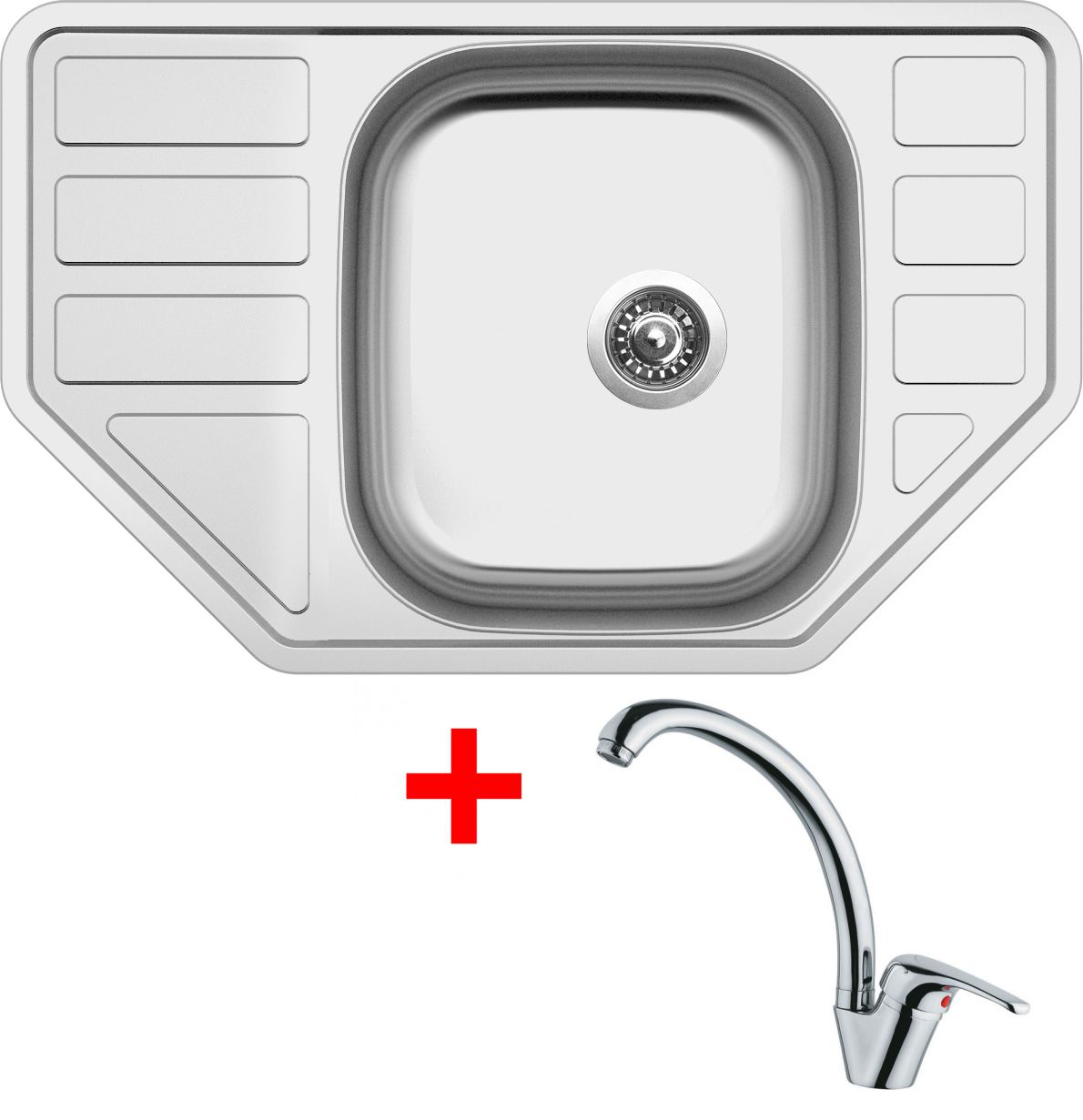 Set Sinks CORNO 770 V matný 0,6 mm + baterie, 