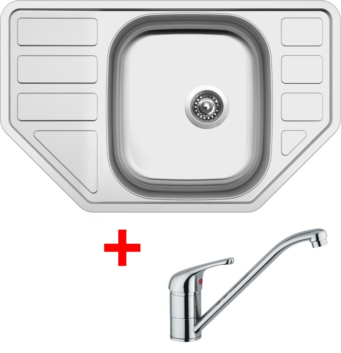 Set Sinks CORNO 770 V matný 0,6 mm + baterie, 