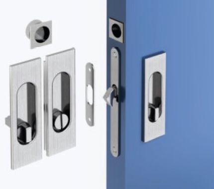 Zámek S - LOCK WC s obdelníkovými mušlemi chrom, Barva:Nikl kartáč