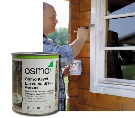 OSMO krycí barva na dřevo 2104 okenní bílá, objem:2,5l