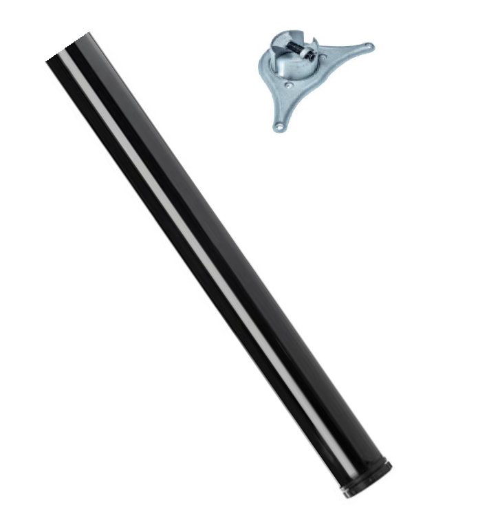 Stolová noha průměr 60 mm - výška 710 mm, Barva:Nikl satin