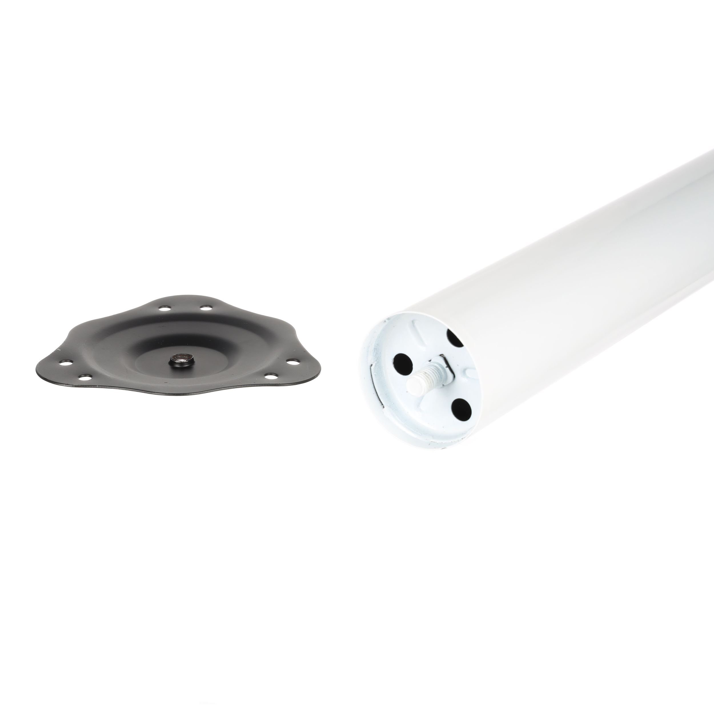 stolová noha výška 710 mm - nerez, barva:bílá