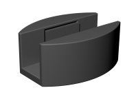 HERKULES GLASS - spodní vodítko pro skleněné dveře černá mat