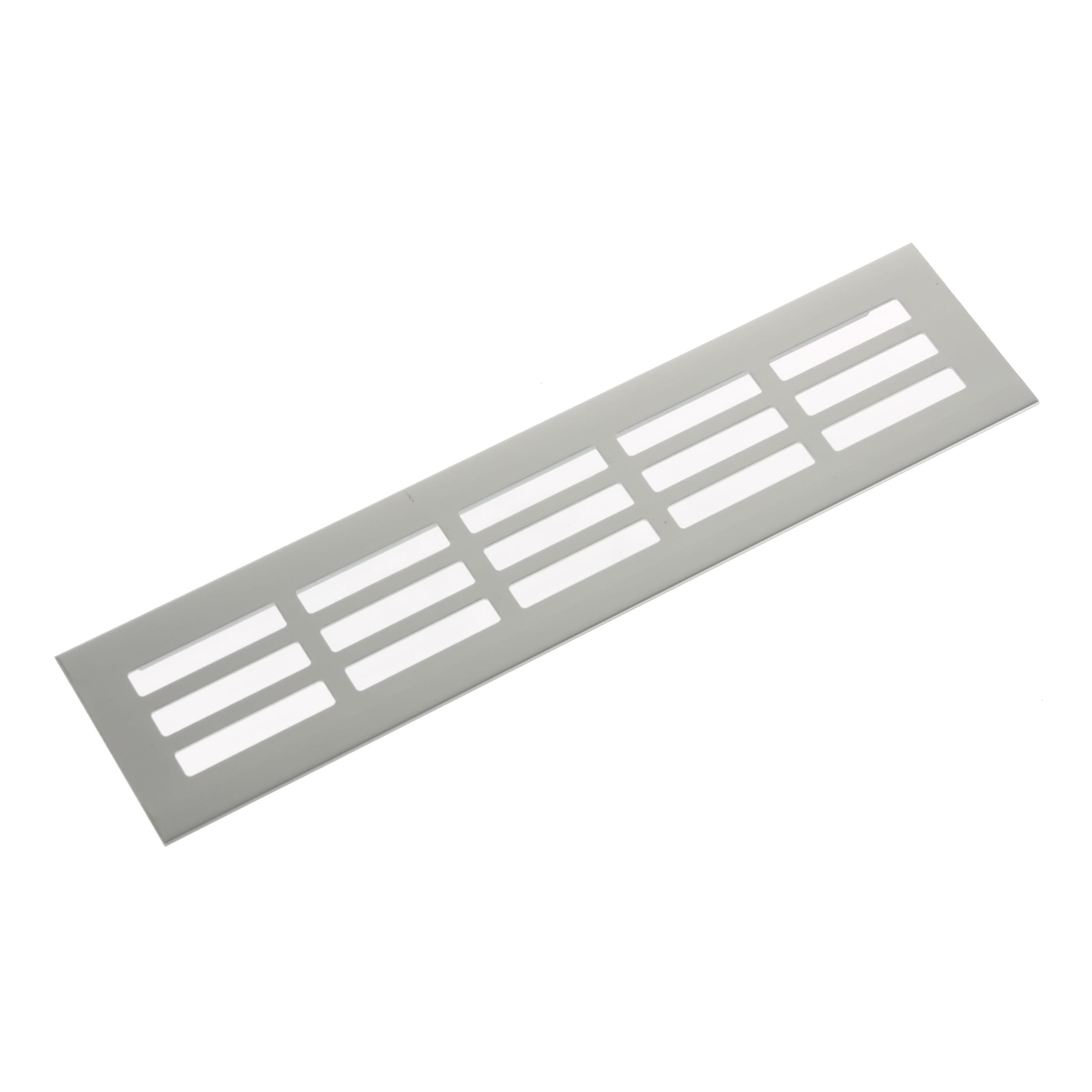Větrací mřížka hliníková š. 60 mm - přírodní elox, délka:60x400mm