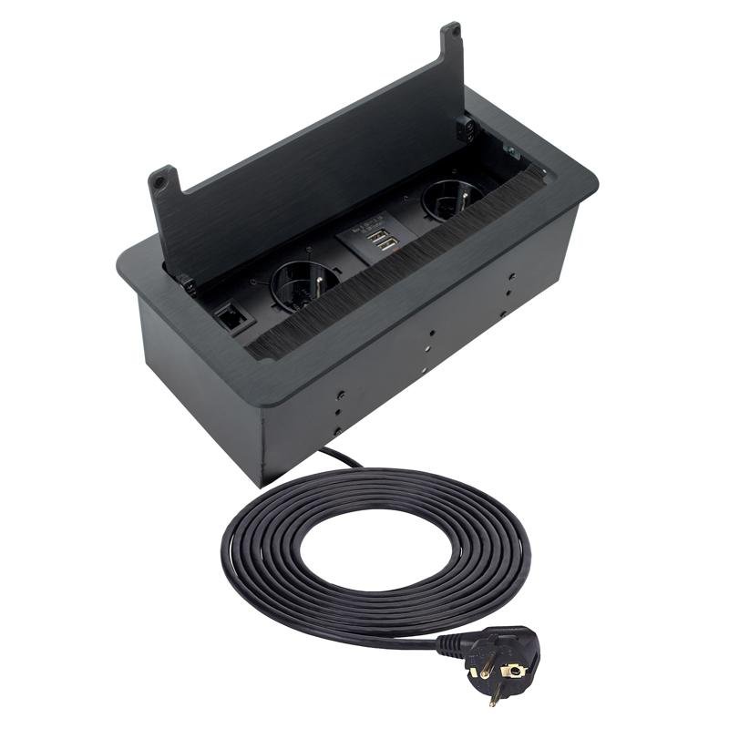 Elektro zásuvka INBOX černá