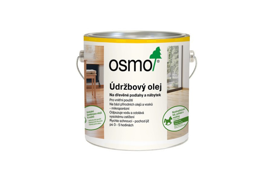 OSMO údržbový olej, objem:2,5lBarva:bílá transparentní