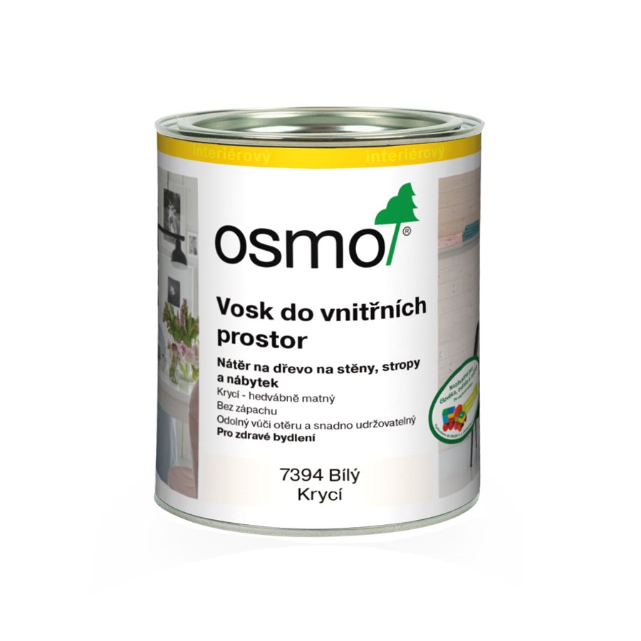 OSMO vosk do vnitřních prostor, Barva:bílá krycíobjem:0,75l