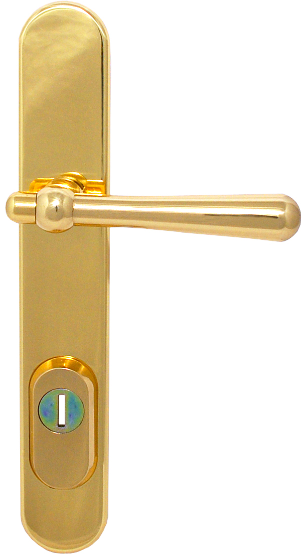 Casual bezpečnostní kování K1 klika/klika lesklá mosaz