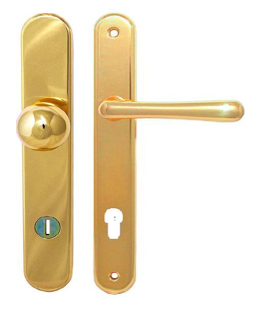 Element bezpečnostní kování klika/koule starobronz