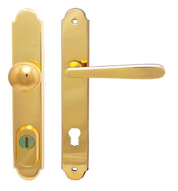 Individual bezpečnostní kování K1 klika/koule broušený chrom, rozteč:72 mm