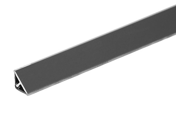 TL20- lišta těsnící 4 m hliník broušený / šedá, Barva:antracit/transparent