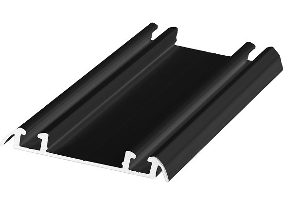 ALUPROFIL kolejnice spodní 75 mm černý mat , délka:4m