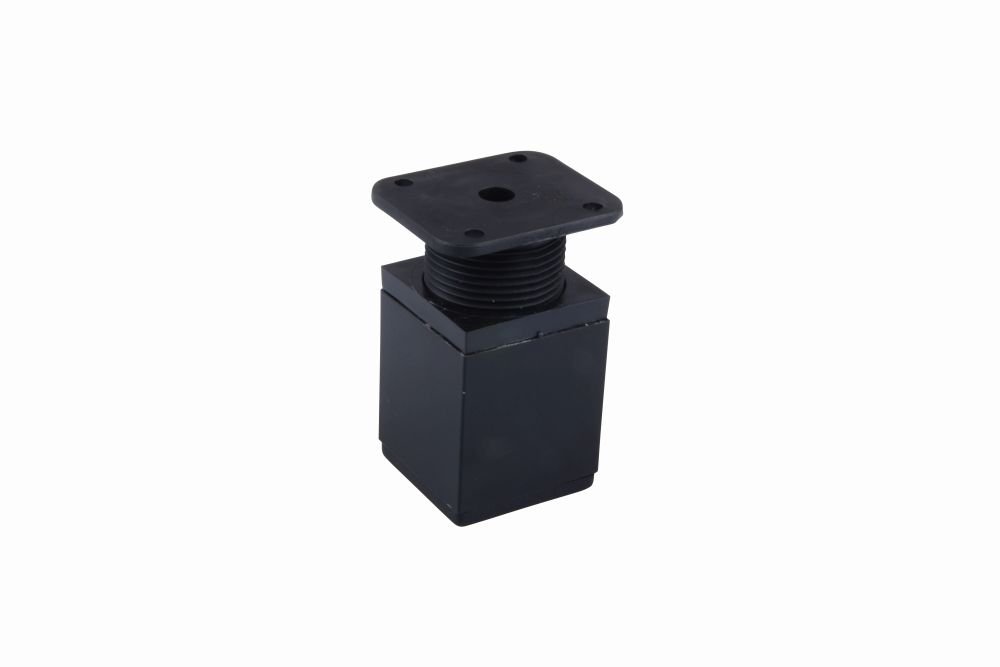 Soklová nožka NA 02R- 40x 40 mm s regulací , barva:Černá matnáVýška:150 mm