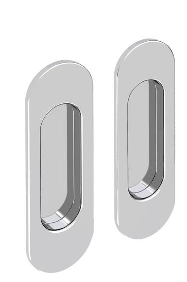 Úchytka mušle oválná pro posuvné dveře 125 x 33 mm - 2 ks