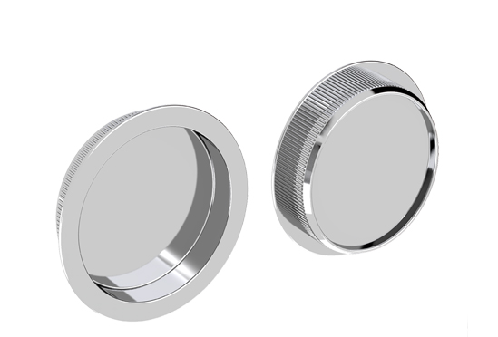 Úchytka mušle kulatá pro posuvné dveře pr. 57 mm - 2 ks, barva:chrom 