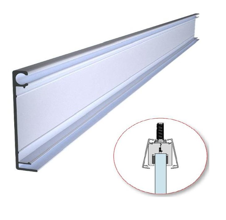 OPK EUROPE SPACESHIP 80 G - krycí profil pro vozíky délka 2,5 m stříbrný