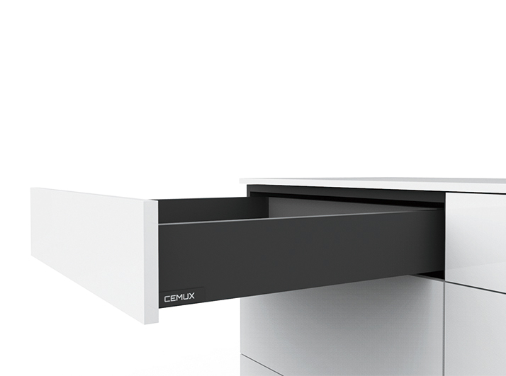 Cemux H Box SLIM zásuvka antracit H84/450 mm , Délka:550 mm
