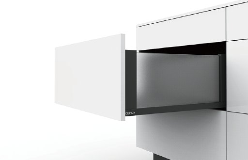 Cemux H Box SLIM skleněné bočnice antracit H199/500 mm