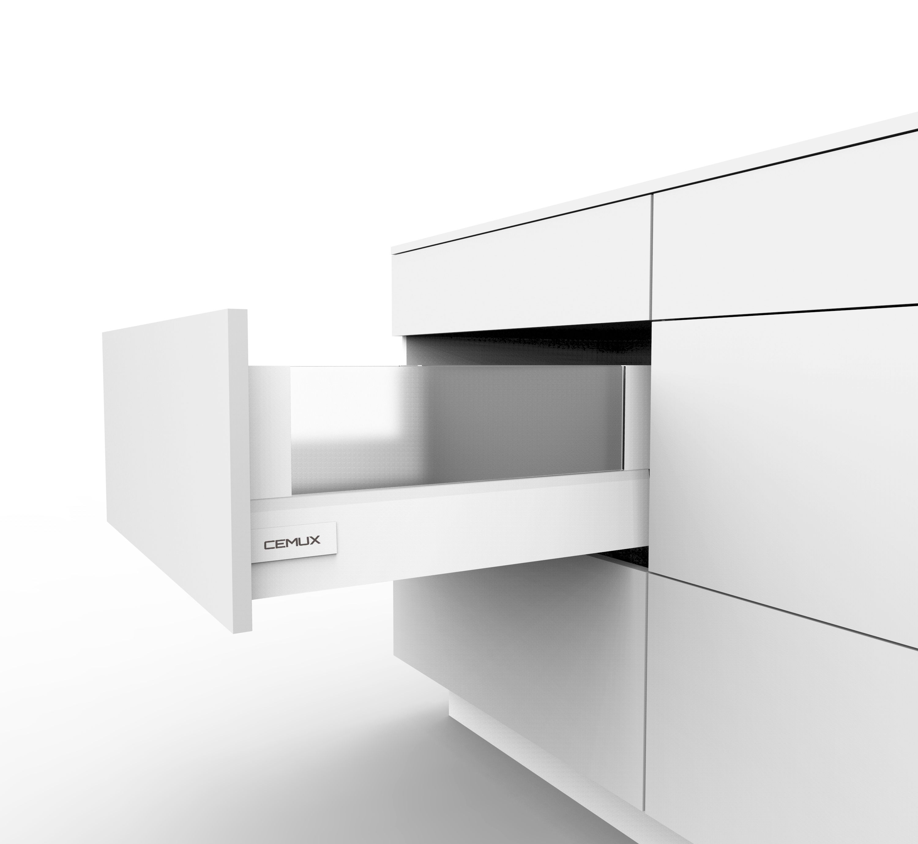 Cemux A Box zásuvka se sklem bílá H199/500 mm 