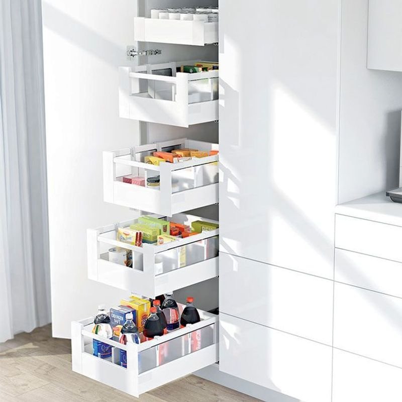 Cemux kování pro potravinovou skříň A Box sklo bílý modul 450 mm