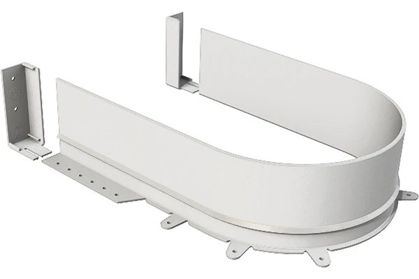 Výřez na sifon FLEX na 18 mm, Barva:Bílá