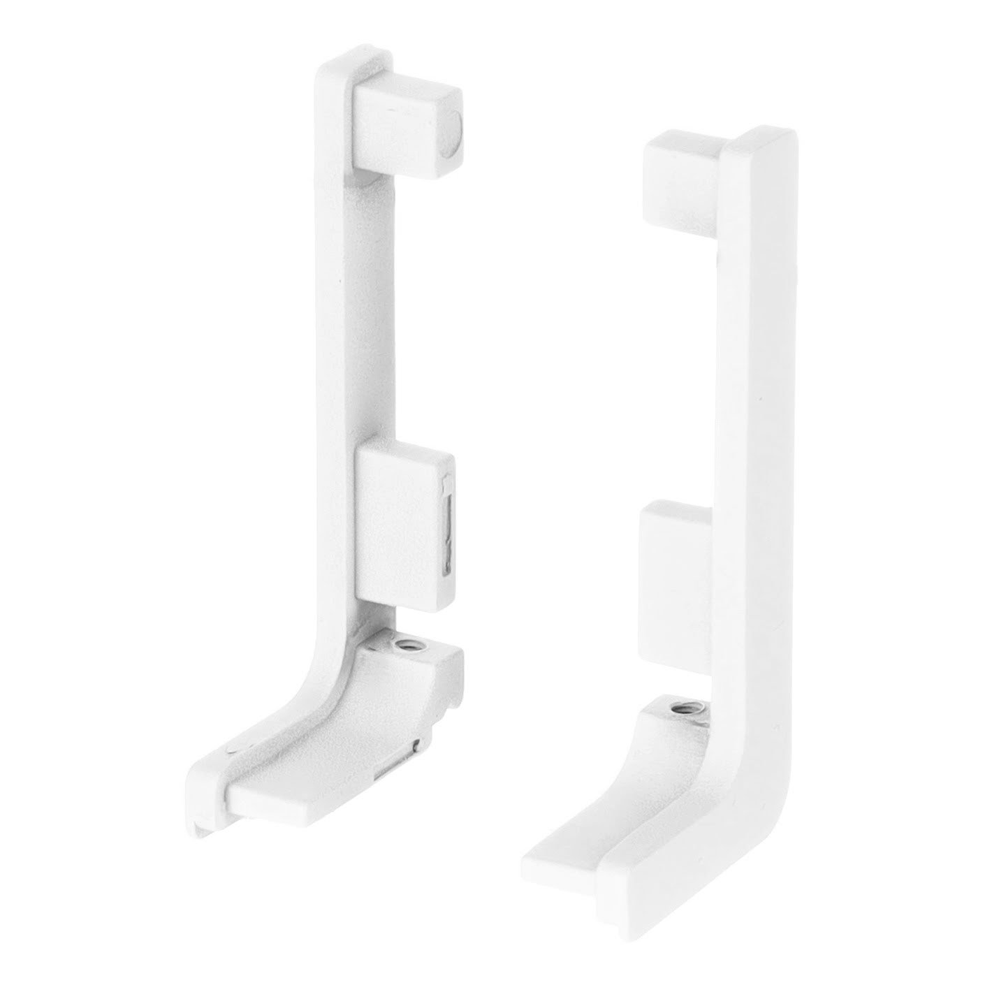 Gola dvířkový J profil kovové koncovky bílá matná 