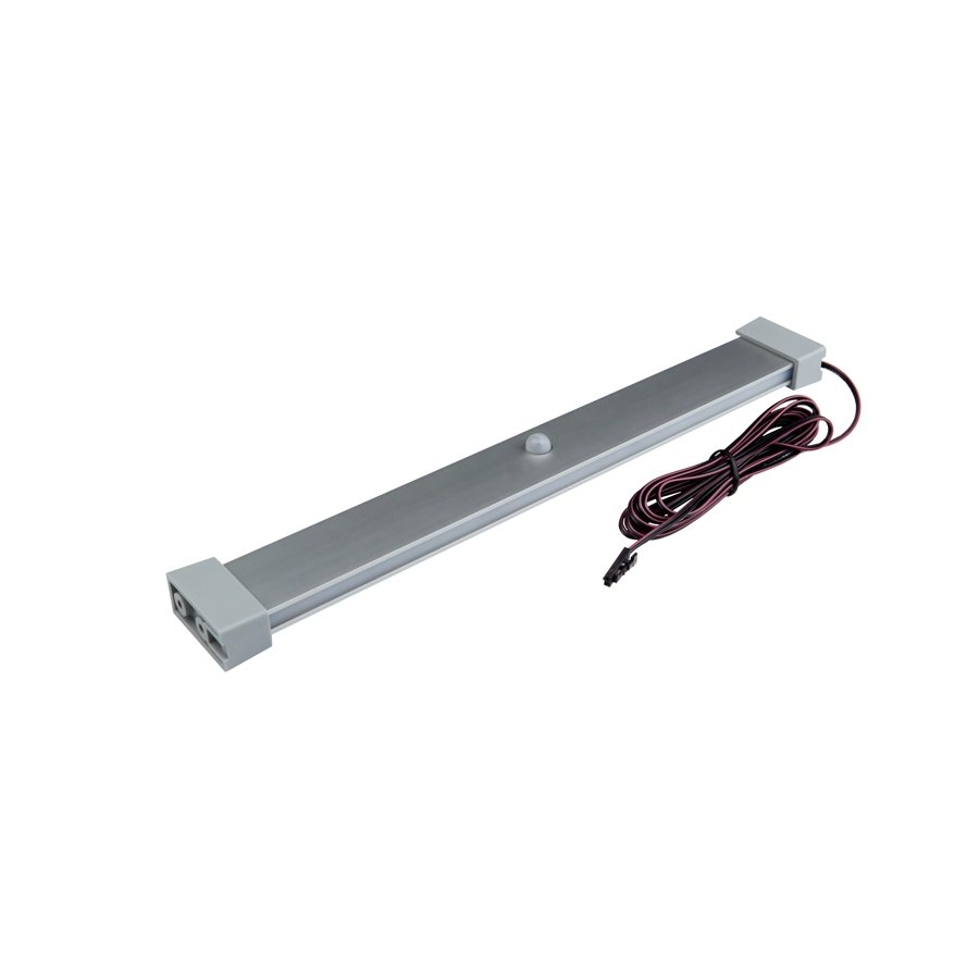 Šatní tyč s LED osvětlením čidlo PIR přívod zleva hliník, Délka:850 mm