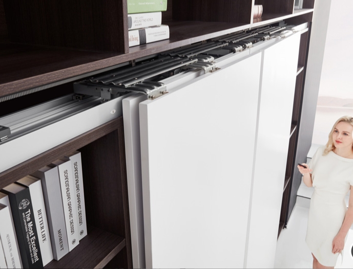 Cemux In Line XL skříňové naložené dveře v jedné rovině 2051-2450mm,v.2400mm, 80 kg s tlumením