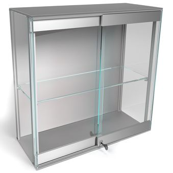 Virtus sada na posuvná skla do vitrín s možností uzamčení 2,4 m hliník elox