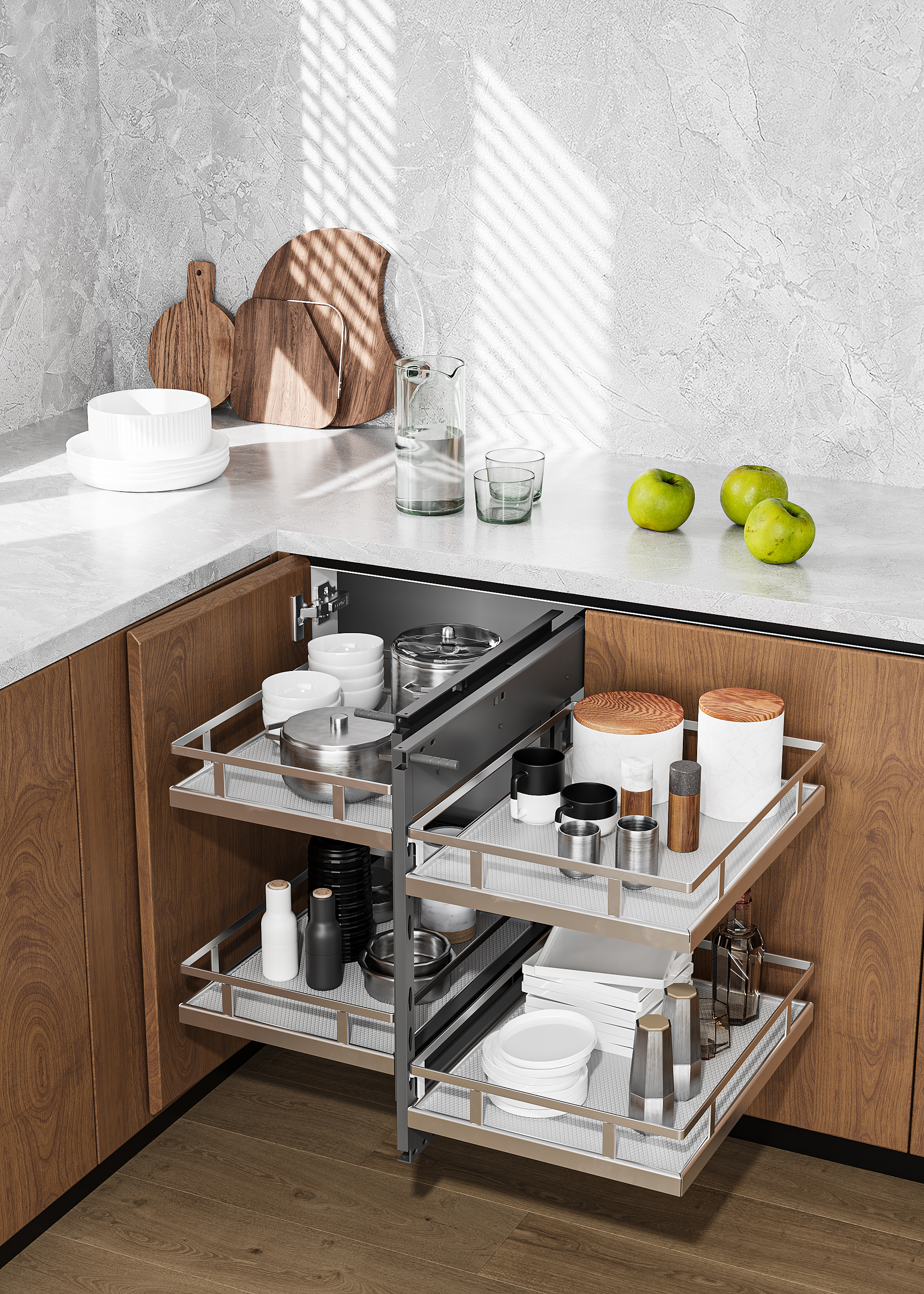 Cemux Corner Comfort Style s tlumením chrom/bílé dno