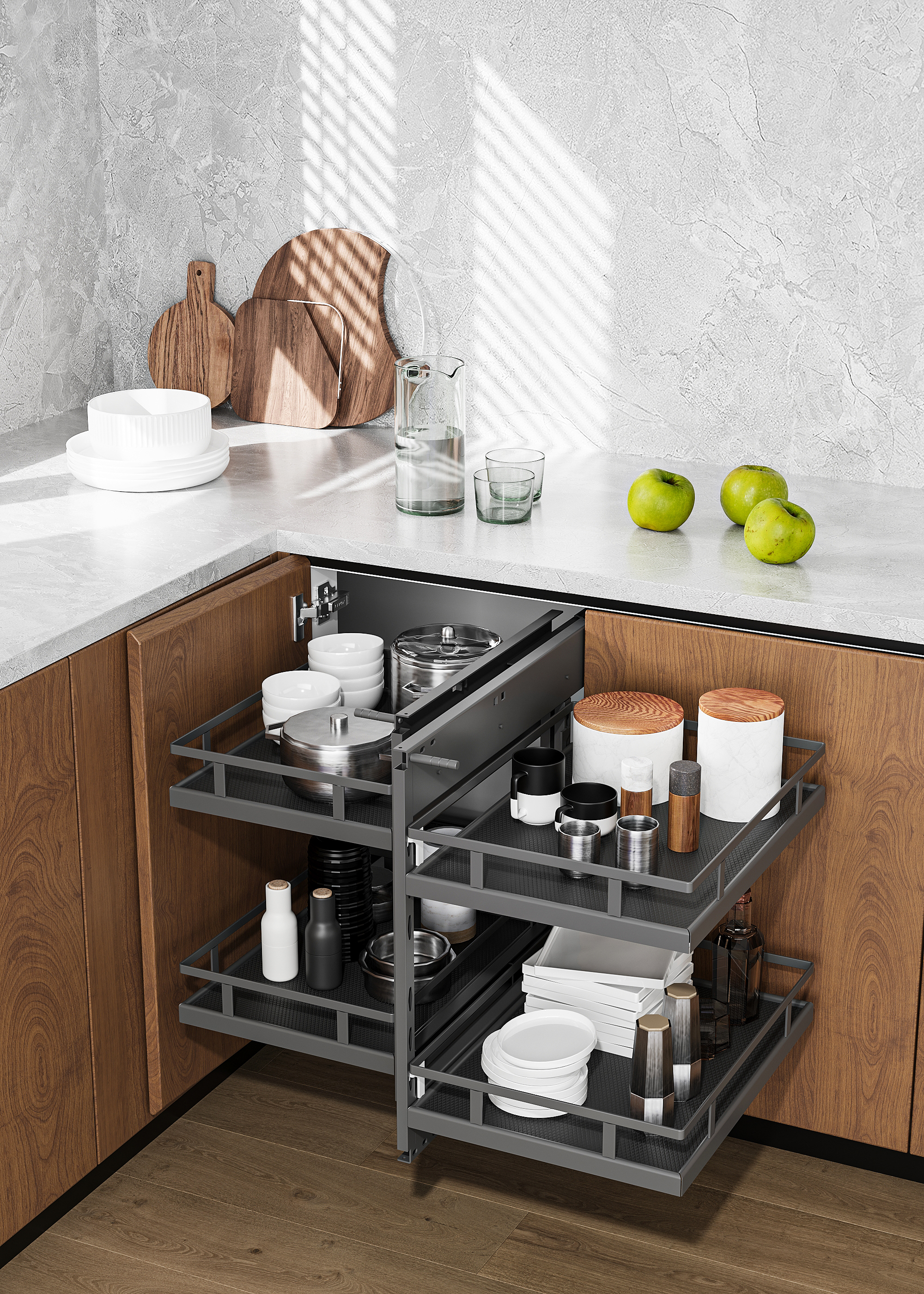 Cemux Corner Comfort Style s tlumením antracit 