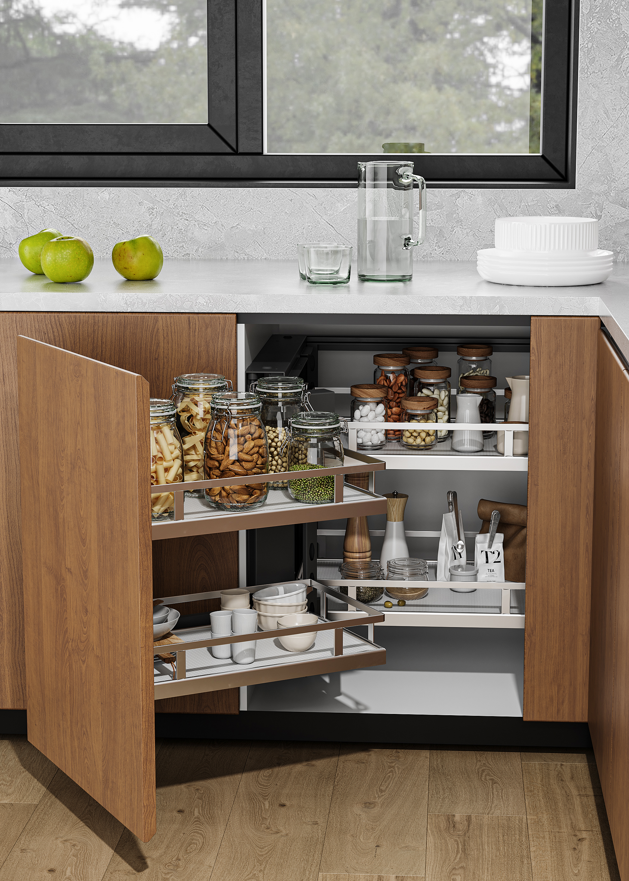 Cemux Corner Front  Style s tlumením chrom/bílé dno