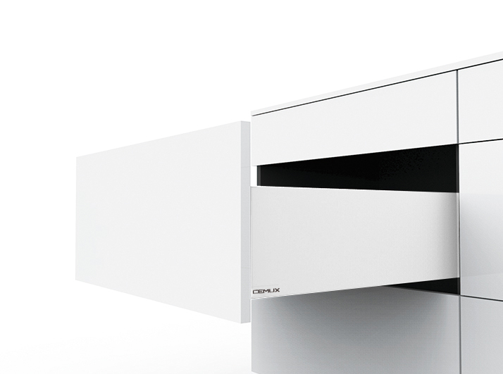 Cemux H Box SLIM zásuvka TIP-ON bílá H167