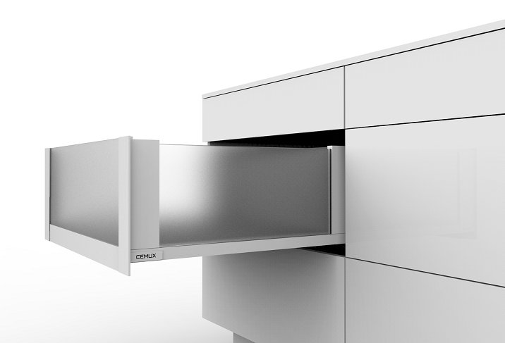 Cemux H Box SLIM vnitřní skleněné bočnice bílé H199/500 mm čelní sklo H170