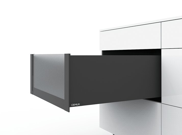 Cemux H Box SLIM vnitřní zásuvka antracit H199 čelní sklo H170