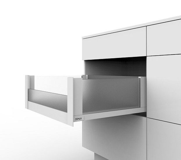 Cemux H Box SLIM vnitřní skleněné bočnice bílé H199/500 mm čelní sklo H102