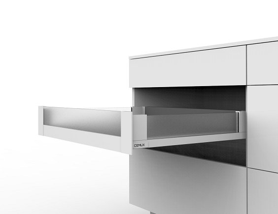 Cemux H Box SLIM vnitřní skleněné bočnice bílé H84/500 mm čelní sklo H54