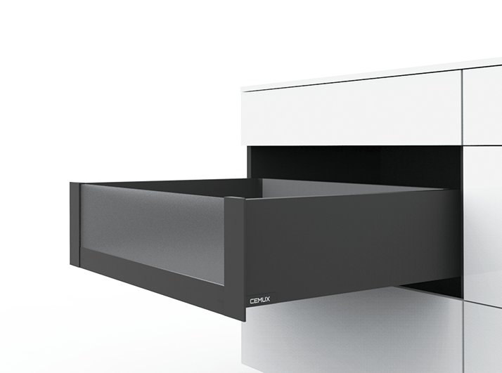 Cemux H Box SLIM vnitřní zásuvka antracit H167 čelní sklo H138