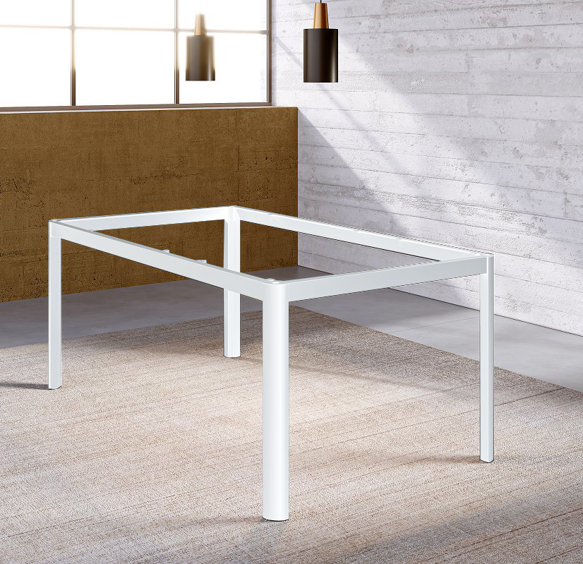 Stolová konstrukce Alu Star pro dřevěnou desku B6 bílá