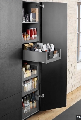 Cemux kování pro potravinovou skříň H Box SLIM modul 450 mm černá